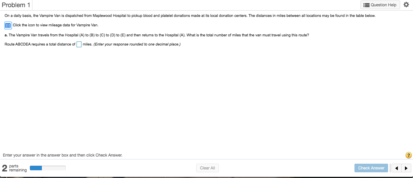 Problem 1 A Question Help On a daily basis, the