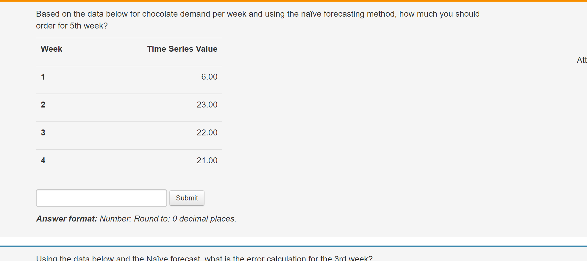 Based on the data below for chocolate demand per