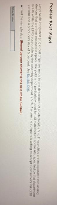 Problem 10-31 (Algo) Large-scale integrated (LSI)