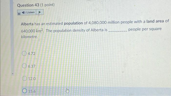 Question 39 (1 point) Listen The United States of