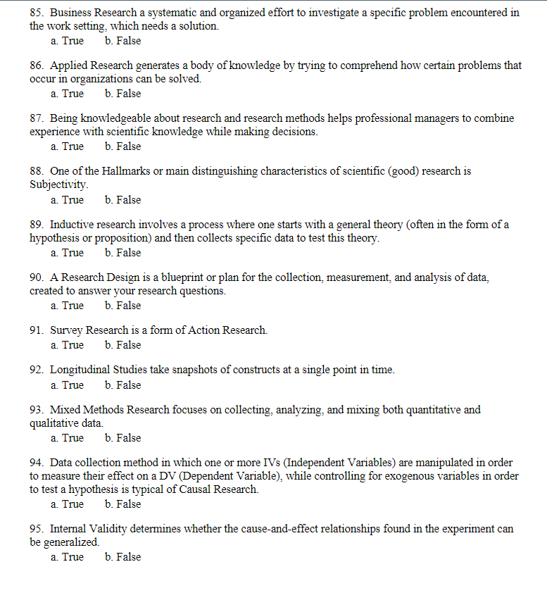 85. Business Research a systematic and organized