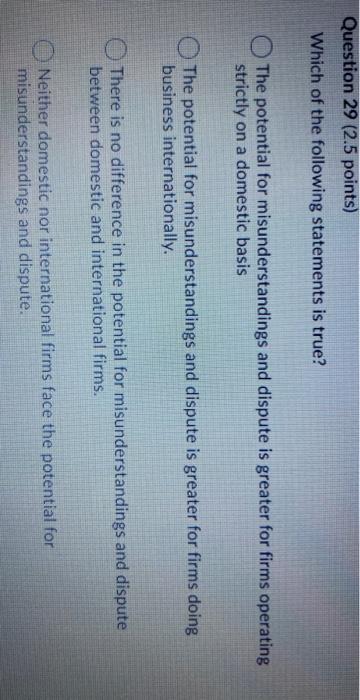 HELP!! Question 28 (2.5 points) Which approach