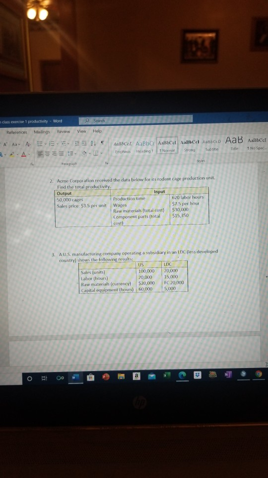 dass exercise 1 productivity - Word Search