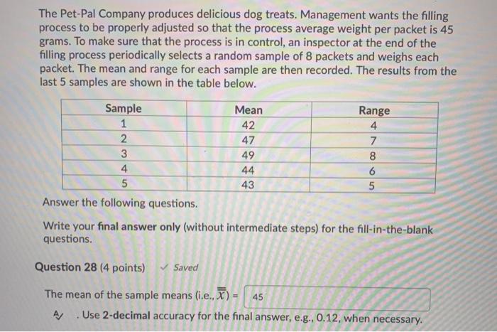 The Pet-Pal Company produces delicious dog