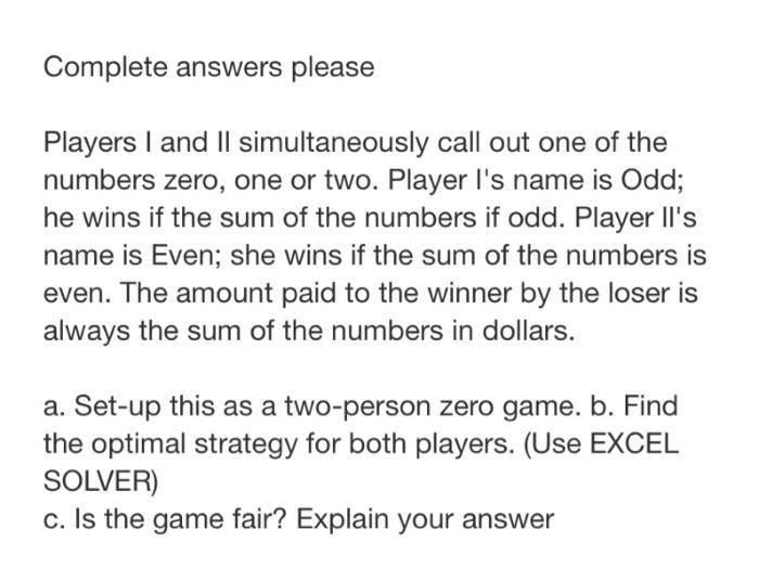 Use excel in answering please Complete answers