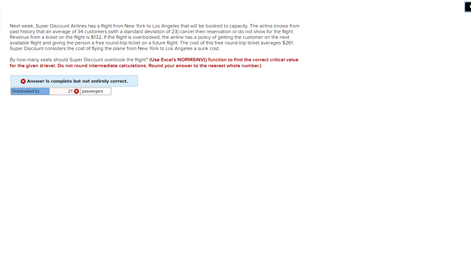 Next week, Super Discount Airlines has a flight