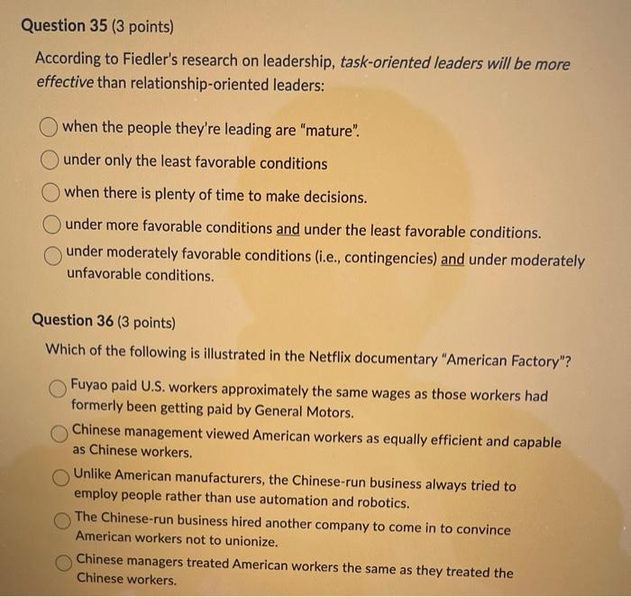 In Fiedler's leadership model, management should