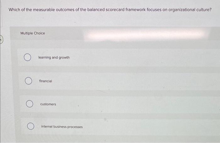 Which of the measurable outcomes of the balanced