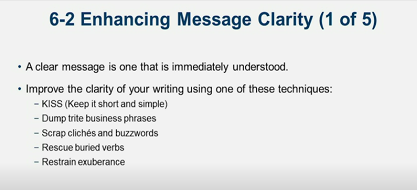 Learn It: Chapter 06 Revising Business Messages: