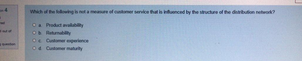 on 4 Which of the following is not a measure of