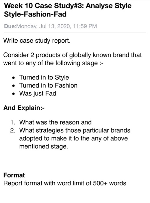 Week 10 Case Study#3: Analyse Style