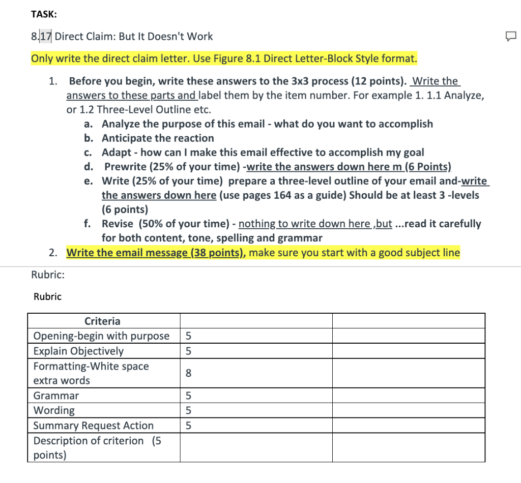 3.17 Direct Claim: But It Doesn't Work Only write