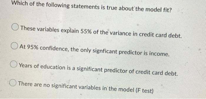 Below is the output of a regression predicting