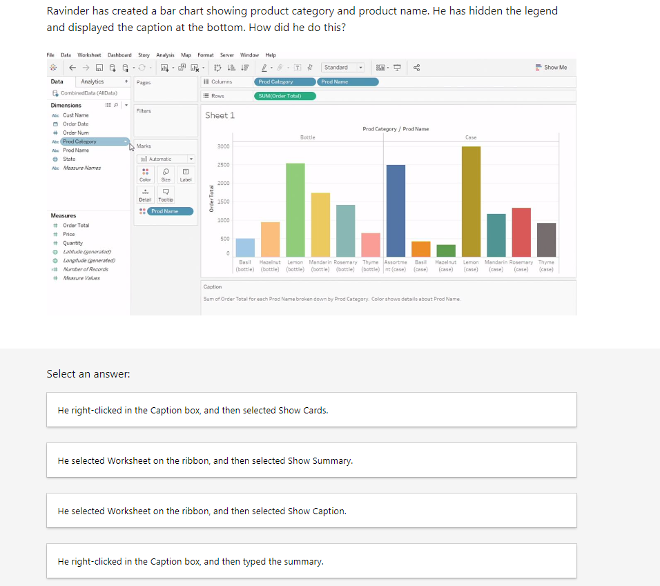 Gilbert has an Excel spreadsheet open in Tableau.