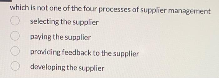 which is not one of the four processes of