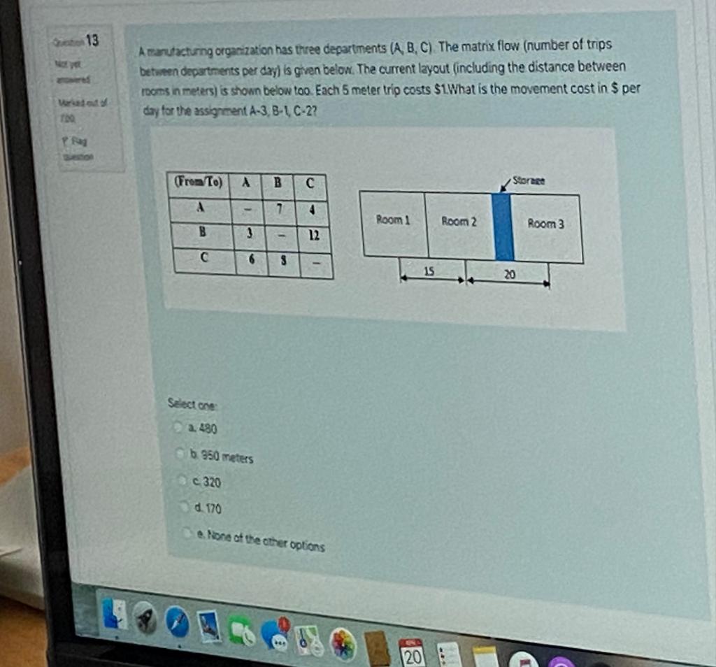 13 Amarutacturing organization has three