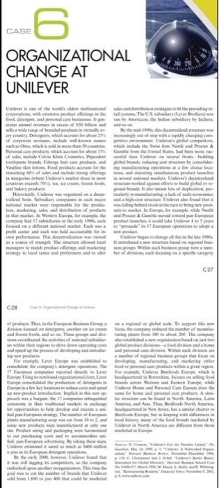 What was Unilever's global strategy in 1960s and