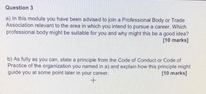 Question 3 a) In this module you have been