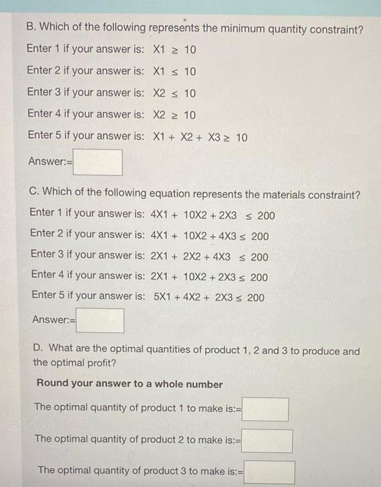 please answer all parts as this is all one