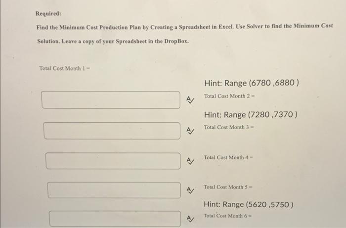 Given the projected demands for the next six