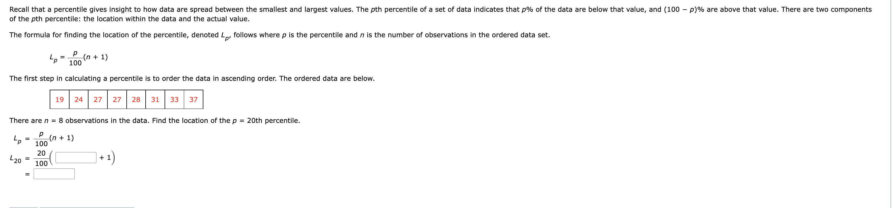 Consider a sample with data values of