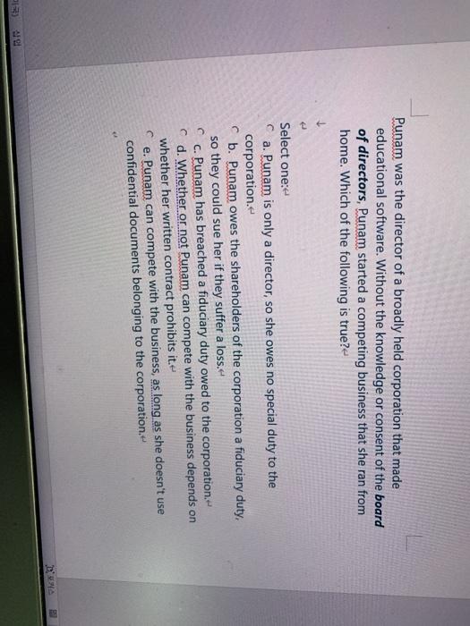 what's this answer? Punam was the director of a