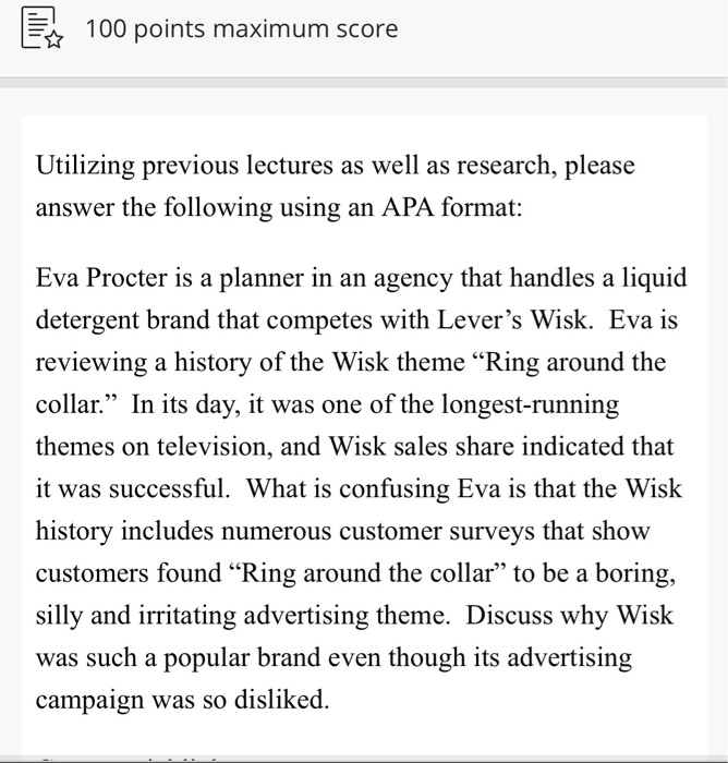 E 100 points maximum score Utilizing previous