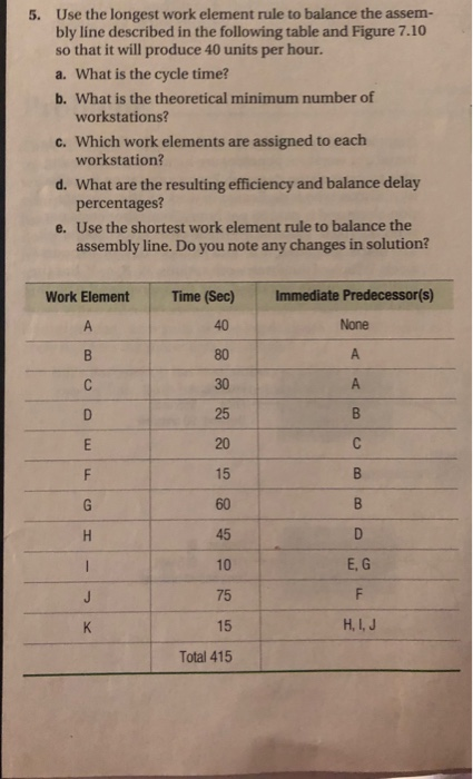 please show work for solution 5. Use the longest