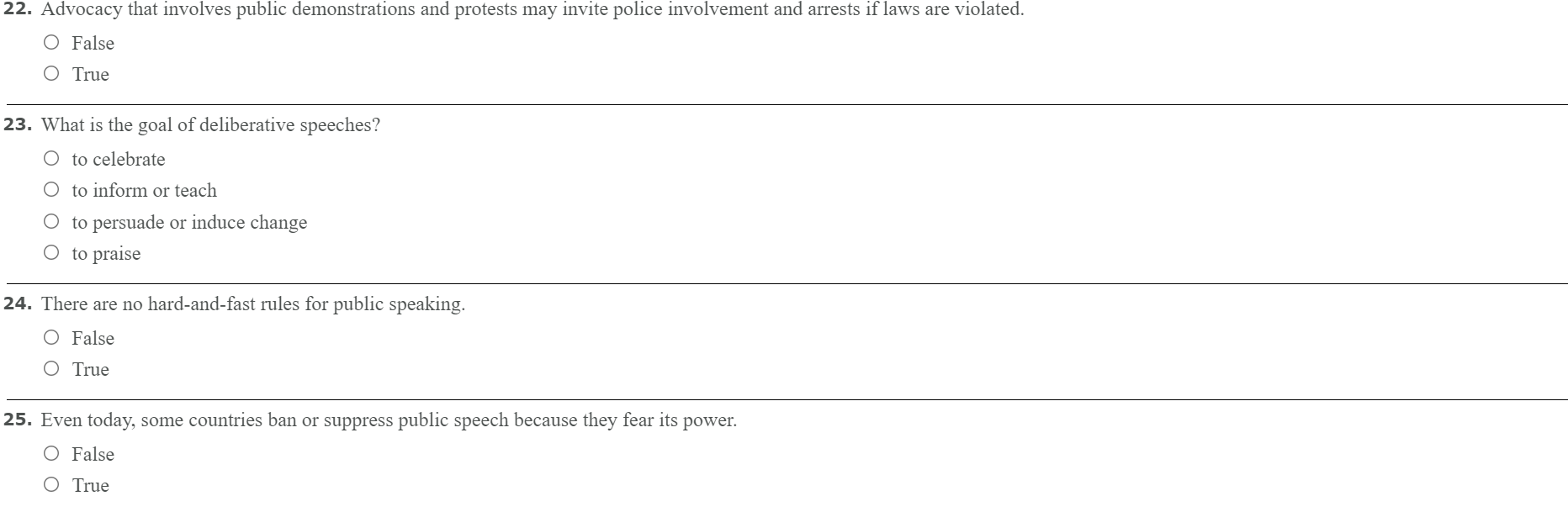 22. Advocacy that involves public demonstrations