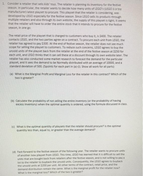 (e) For the new contract mentioned in (d), what