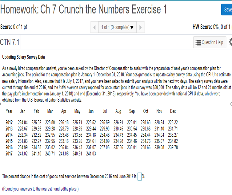 Homework: Ch 7 Crunch the Numbers Exercise 1 Save