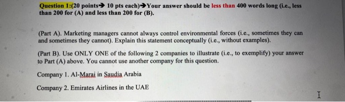 Question 1:(20 points> 10 pts each)Your answer