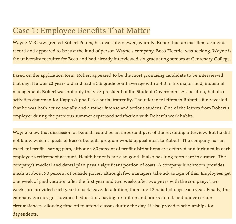 Case 1: Employee Benefits That Matter Wayne