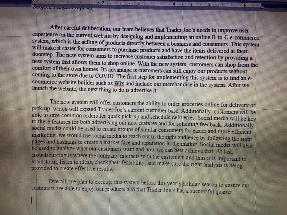 Question: Project Objectives: A concise