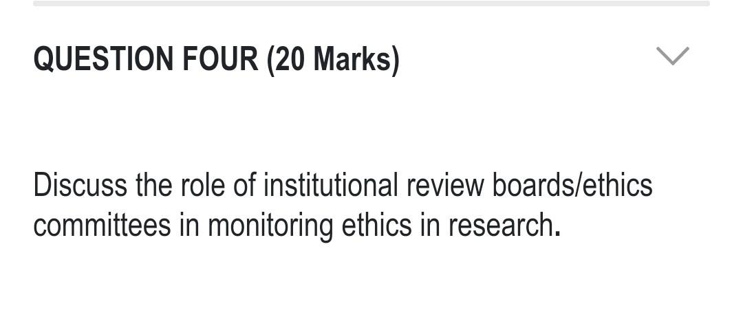 QUESTION FOUR (20 Marks) Discuss the role of