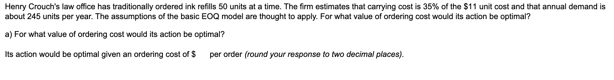 Henry Crouch's law office has traditionally