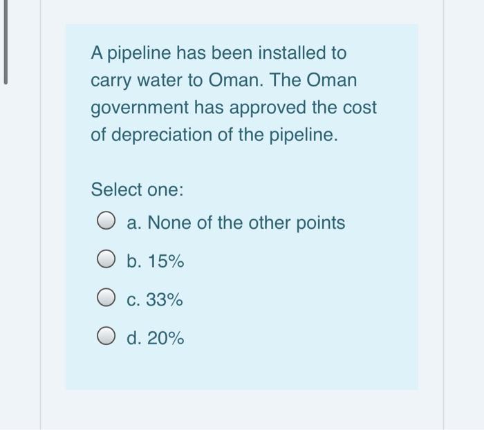 A pipeline has been installed to carry water to