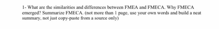 1- What are the similarities and differences