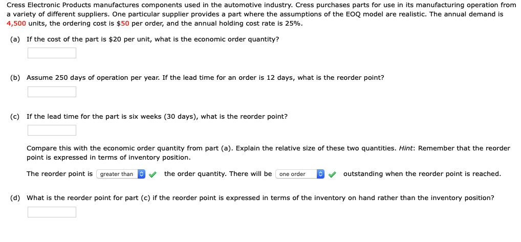 Cress Electronic Products manufactures components