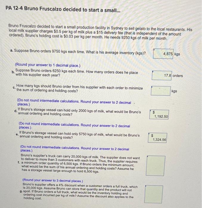 need a lot of help immediately A 12-4 Bruno