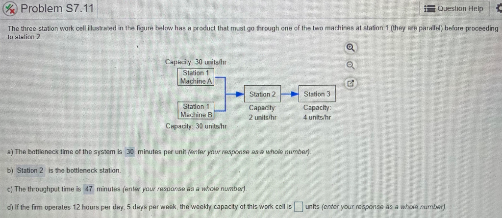 Problem S7.11 = Question Help The three-station