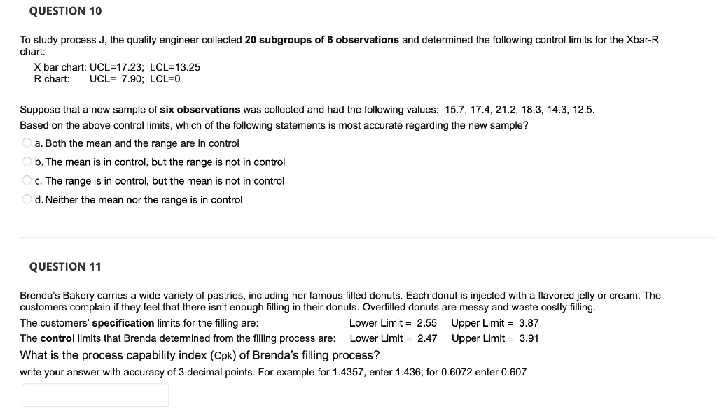 To study process J, the quality engineer