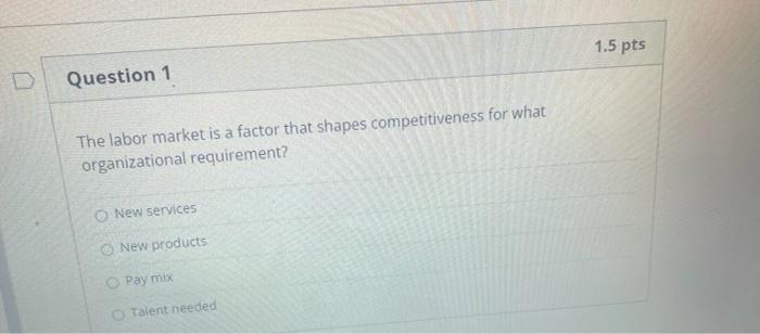 The labor market is a factor that shapes