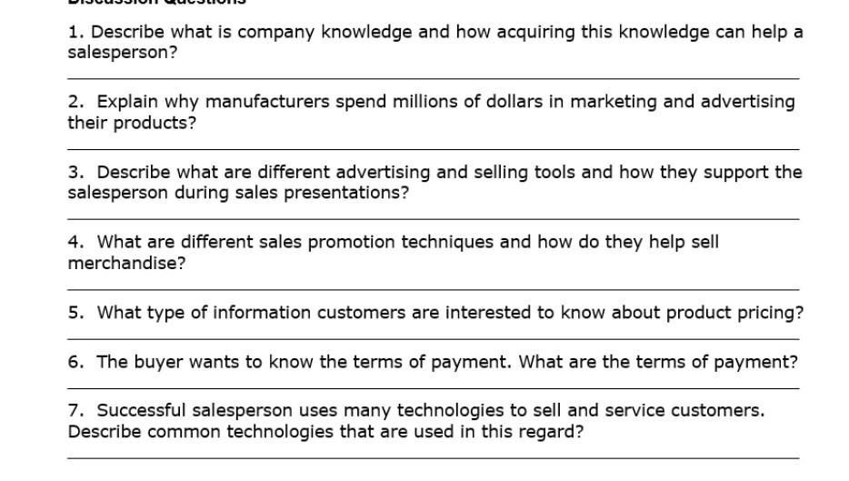 1. Describe what is company knowledge and how
