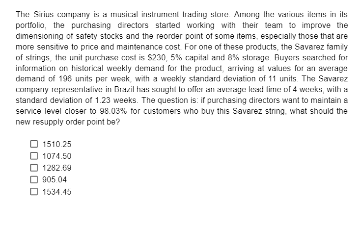 The Sirius company is a musical instrument