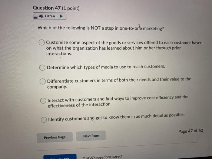 Question 48 (1 point) Listen To increase the