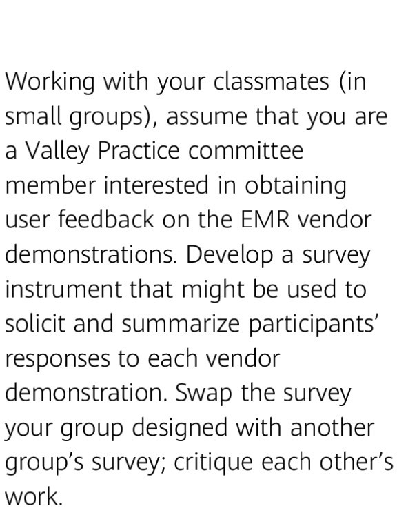 Working with your classmates (in small groups),