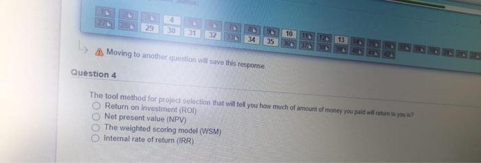 Question 29 0.5 points Save Ans The project
