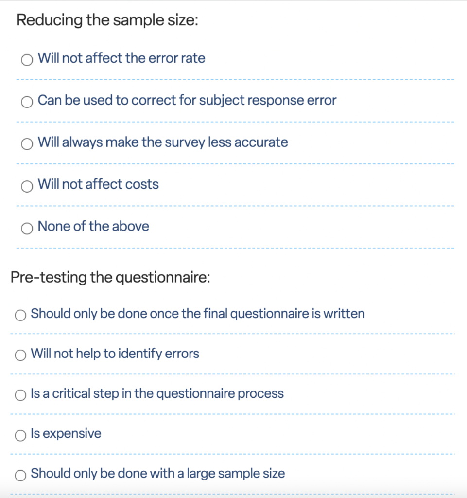 Which statement regarding survey response rates
