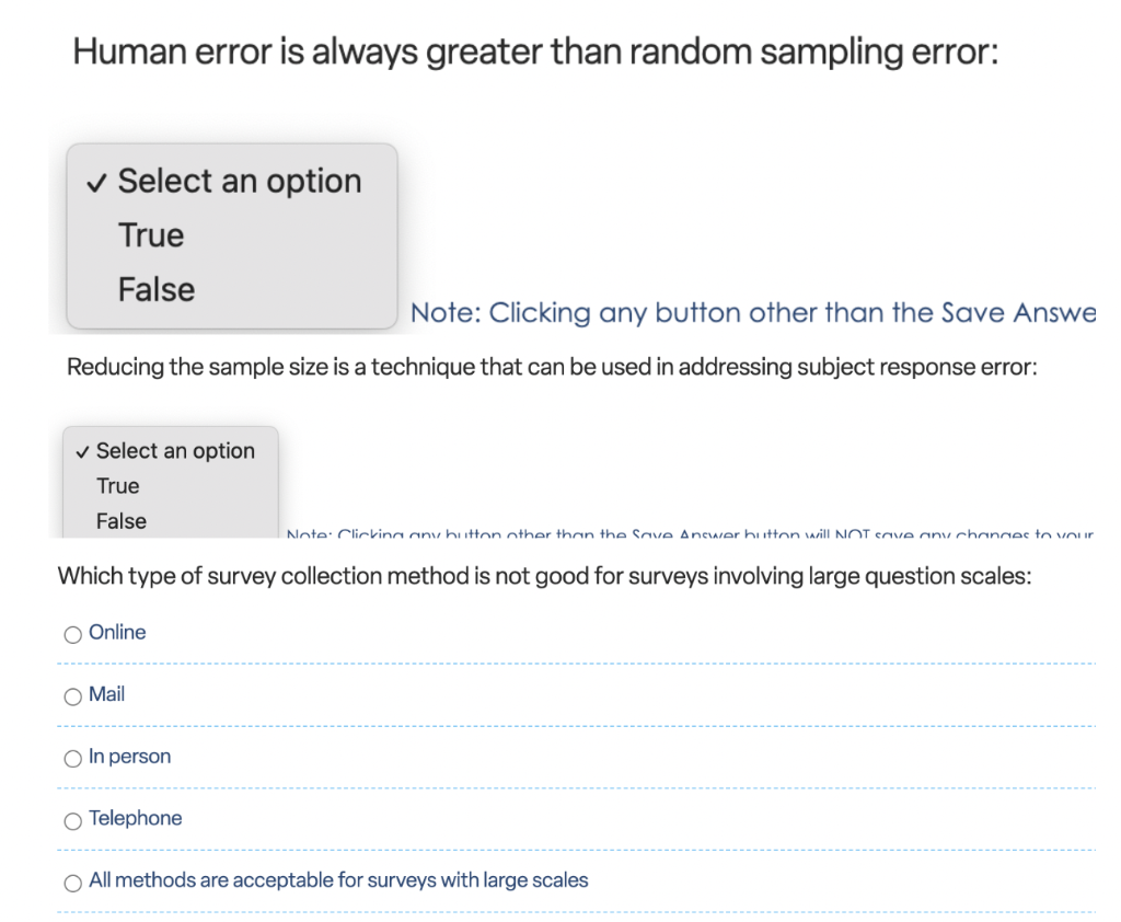 Which statement regarding survey response rates